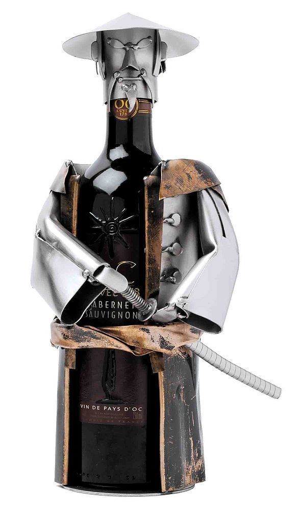 Weinflaschenhalter mit Motiv - Samurai - Preisvergleich