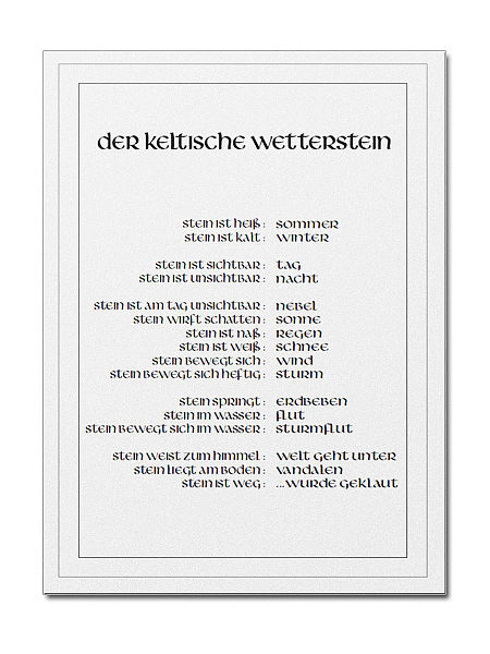 Schild f&uuml;r Wetterstein im DIN A4-Format mit Ihrem Wunschtext Preisvergleich