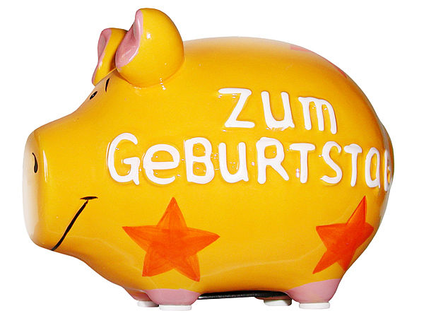 Cooles Keramik - Sparschwein -- zum Geburtstag Preisvergleich