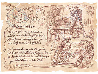 Zunftbild Gutachter auf Antikpapier im A4-Format 