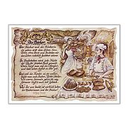 Zunftbild B&auml;cker auf Antikpapier im A4-Format 
