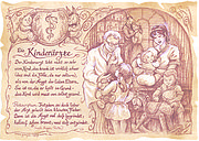 Zunftbild Kinderarzt auf Antikpapier im A4-Format 