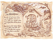 Zunftbild Versicherer auf Antikpapier im A4-Format 