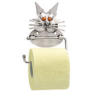 Metall Toilettenpapierhalter im Design einer Katze  