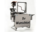 Metallmann Computer Arbeiter als Stifthalter - Wired Line  