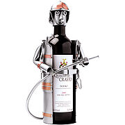 Weinflaschenhalter mit Motiv - Feuerwehrmann - 