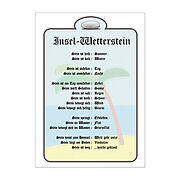 Schild f&uuml;r Insel-Wetterstein im DIN A4-Format 