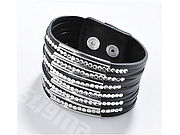 Chices Lederarmband mit gl&auml;nzenden Metall-Applikationen 