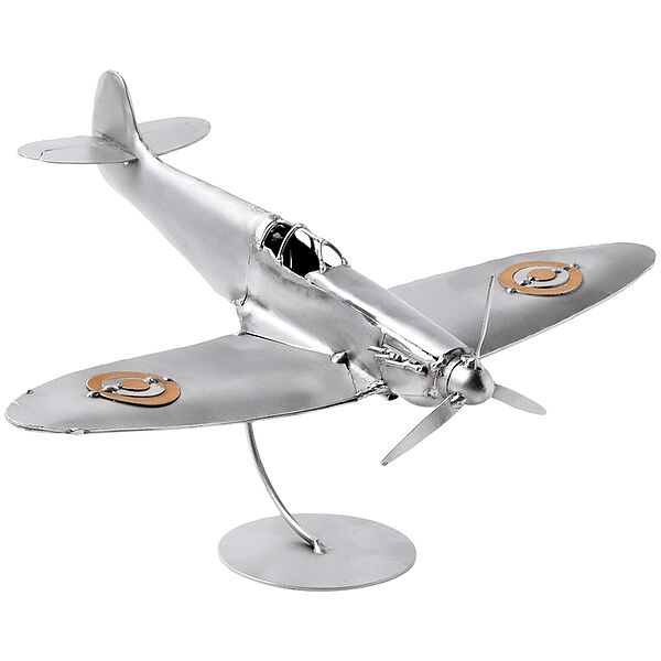 Spitfire Modellflugzeug aus Metall Spannweite 35cm  - Onlineshop 1a Geschenkeshop