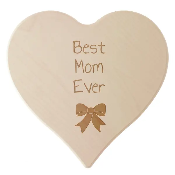 Geschenk für die Mama – Schneidebrett mit Wunschtext und Symbol Größe: 24 cm