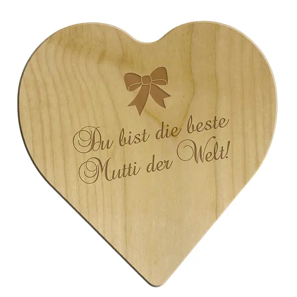 Muttertagsgeschenk Schneidbrettchen „Du bist die beste Mutti der Welt“ Größe: 18 cm