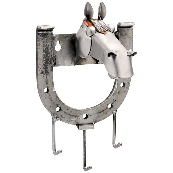 Metallfigur Pferd als Schlüsselbrett – Maße 9 x 20 cm