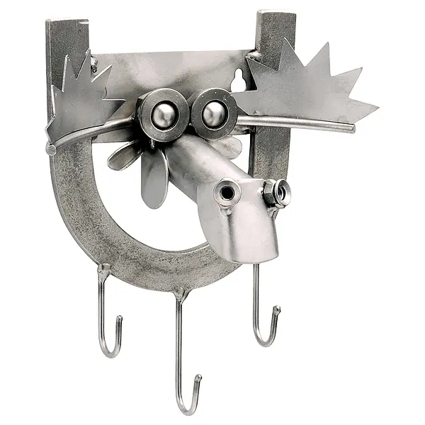 Metallfigur Elch als Schlüsselbrett – Maße 16×20 cm