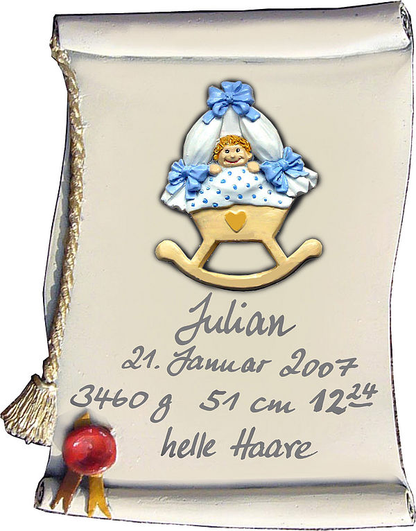 Artelithschild als Urkunde für Ehrungen und besondere Anlässe - Größe: 13x18 cm