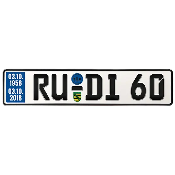 Schild günstig Kaufen-Geschenk zum 60. Geburtstag - Schild mit TÜV. Geschenk zum 60. Geburtstag - Schild mit TÜV <![CDATA[Schönes ausgefallenes Geburtstagsgeschenk zum 60. Geburtstag . Ein echtes Autokennzeichen mit dem Namen des Geburtstagskind, dem Geburtsdatum, d