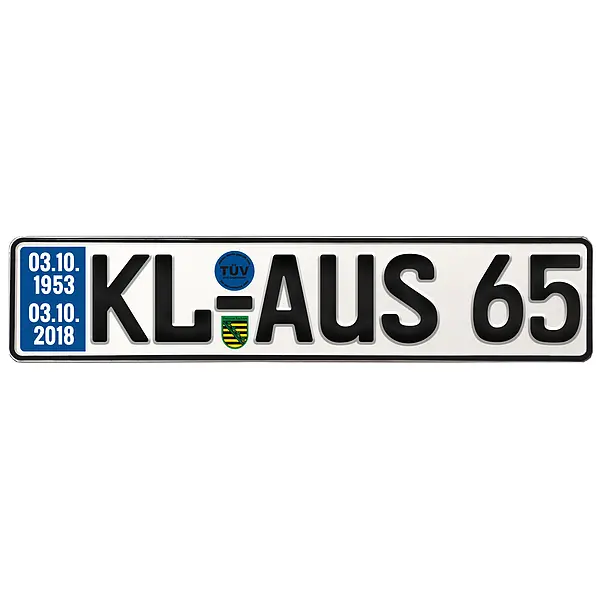 Geschenk zum 65. Geburtstag – Schild mit TÜV