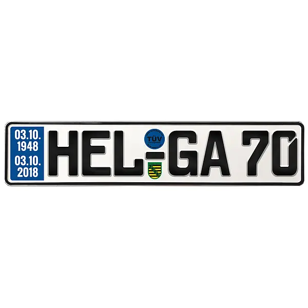 Geschenk zum 70. Geburtstag – Schild mit TÜV