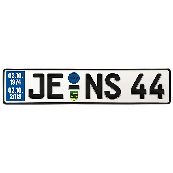 Geschenk zum 44. Geburtstag – Schild mit TÜV
