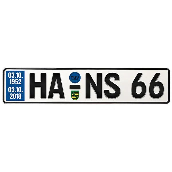 Geschenk zum 66. Geburtstag – Schild mit TÜV