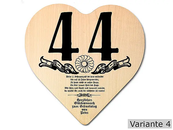 Herz 18 günstig Kaufen-Herz Holzschild mit Wunschtext Geschenk zum 44. Geburtstag. Herz Holzschild mit Wunschtext Geschenk zum 44. Geburtstag <![CDATA[Geschenk zum 44. Geburtstag: Holzschild in der Größe 18 x 18 x 1 cm. Als Material werden europäische Laubhölzer eingesetzt.