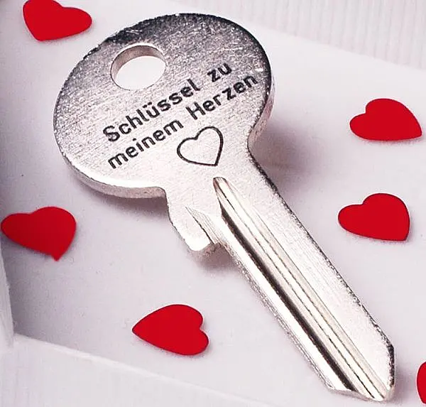 Romantische Geschenkidee Schlüssel zu meinem Herzen - Geschenke online  kaufen - individuelle und personalisierte Geschenkideen mit Text oder Foto