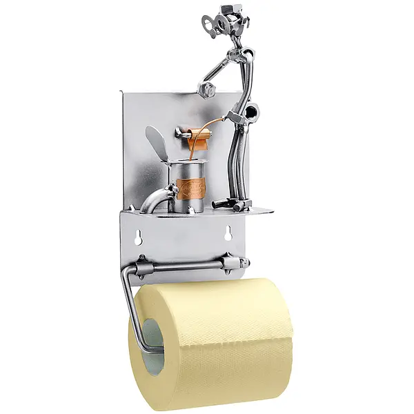 Schraubenmännchen Pinkler mit Toilettenpapierhalter  - Onlineshop 1a Geschenkeshop