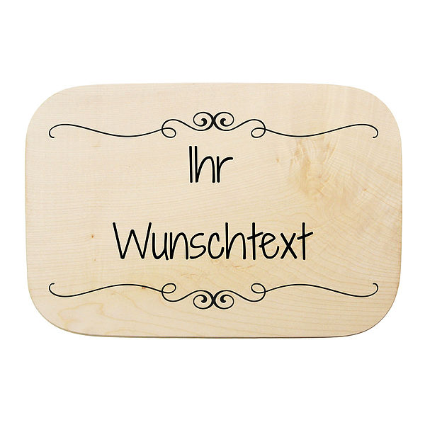 Rechteckiges Holzschild mit Ihrem Wunschtext
