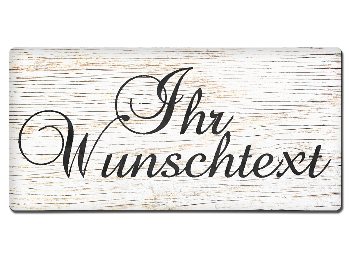 Vintage Stil - Blechschild mit individueller Beschriftung 300 x 150 mm