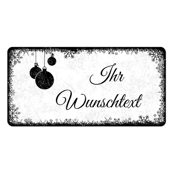 Format günstig Kaufen-Weihnachtsdeko Schneegestöber - Schild mit Wunschtext - Farbe weiß - Format 30 x 15 cm. Weihnachtsdeko Schneegestöber - Schild mit Wunschtext - Farbe weiß - Format 30 x 15 cm <![CDATA[Weiße Weihnacht - Dekoideen mit Schneegestöber-Sc