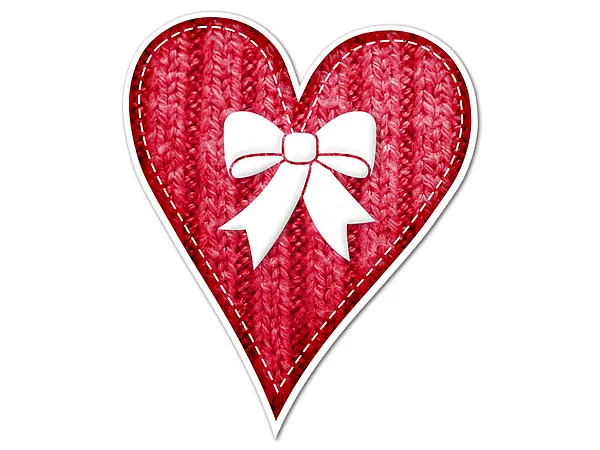 Hüttendeko-Herz mit Strickmuster – 180 mm