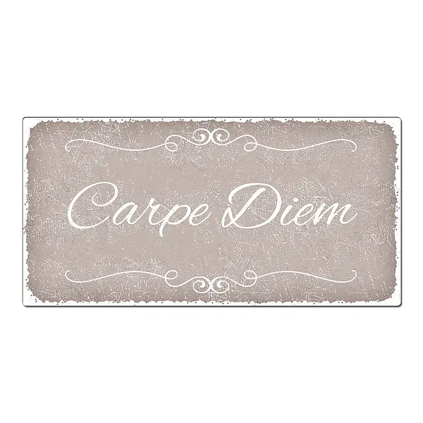 Vintageschild mit Wunschtext 200 x 100mm taupe