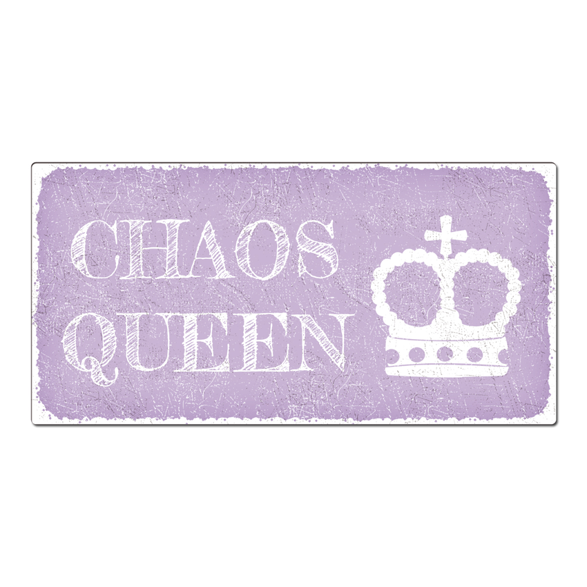 Aluschild im Vintage Look mit Wunschtext 300 x 150mm violett