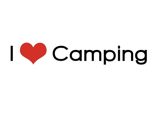 Aufkleber - I love Camping - 60 cm