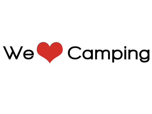 Aufkleber - We love Camping - 30 cm