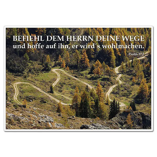 Christliche Geschenke günstig Kaufen-Schild mit Bibelvers "Befiehl dem Herrn deine Wege..." - viele Größen erhältlich. Schild mit Bibelvers "Befiehl dem Herrn deine Wege..." - viele Größen erhältlich <![CDATA[Christliche Geschenke - Metallschild 