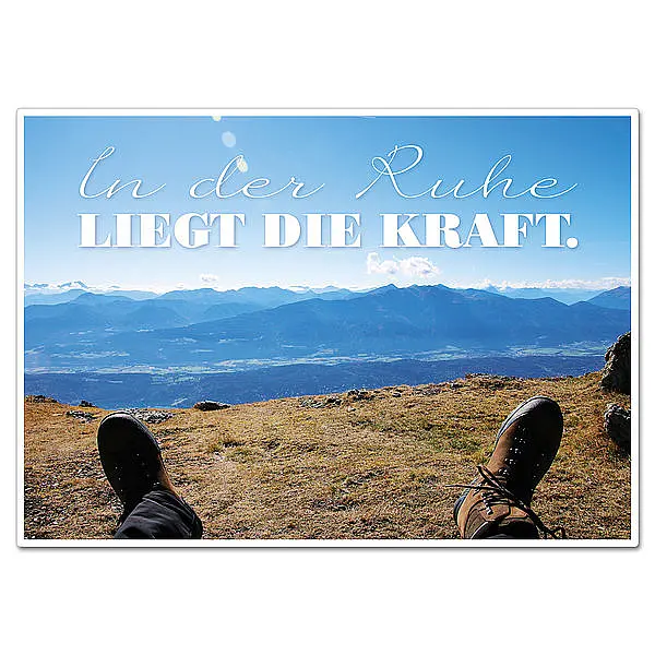 mit Spruch günstig Kaufen-Geschenk für Gestresste: Schild "In der Ruhe liegt die Kraft." A4. Geschenk für Gestresste: Schild "In der Ruhe liegt die Kraft." A4 <![CDATA[In der Ruhe liegt die Kraft. - Blechschild mit Spruch Ein Geschenk, dass im oftmals hek