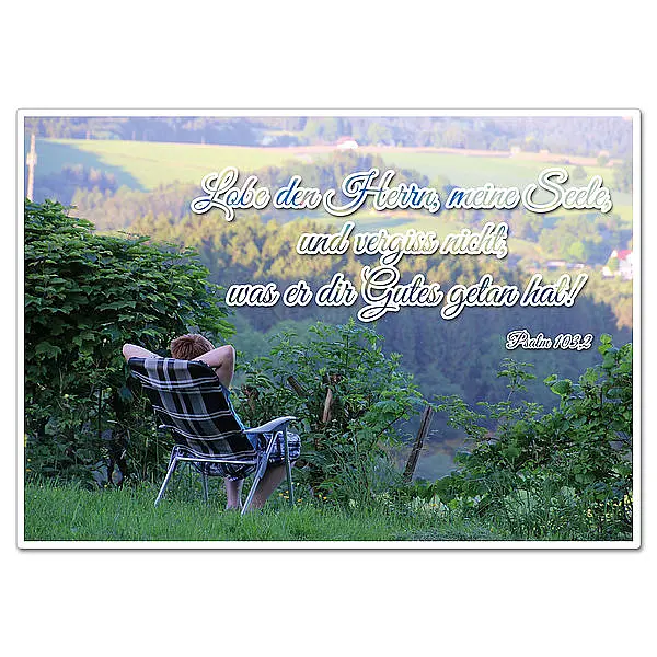 Schild mit Bibelvers "Lobe den Herrn, meine Seele" - viele Größen erhältlich