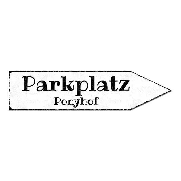 Wegweiser mit Wunschtext – 41,5 x 10 cm vintage weiß