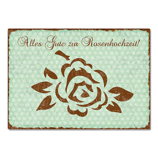 Geschenk zur Rosenhochzeit - Schild A4