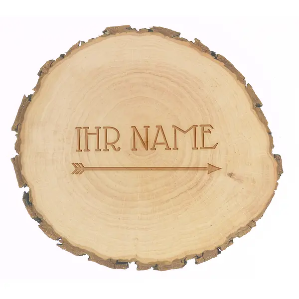 Geschenk Set  günstig Kaufen-Baumscheibe mit Namensgravur. Baumscheibe mit Namensgravur <![CDATA[Unsere Baumscheiben mit Namen und Symbol können z.B. als kreativ gestaltete Tischkarten, als Gastgeschenk oder für andere Dekozwecke eingesetzt werden. Die Holzscheiben haben einen Holz