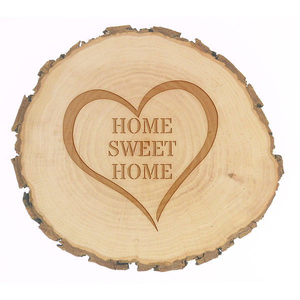 Holzdeko - Home Sweet Home Größe: ca. 9-10 cm