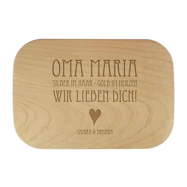 Wunschtext günstig Kaufen-Frühstücksbrettchen für Großeltern 28x19 cm. Frühstücksbrettchen für Großeltern 28x19 cm <![CDATA[Das besondere Geschenk für Oma und Opa - Frühstücksbrettchen mit individuellem Wunschtext Mittels Laser wird Ihr W