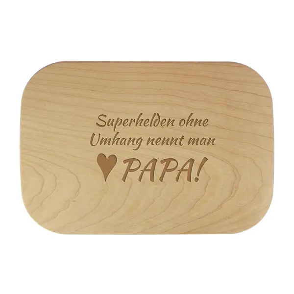 Gravur auf Schneidebrett – Für den besten Papa 28×19 cm