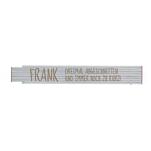 Geschenk für Tischler – Zollstock mit Name und Spruch