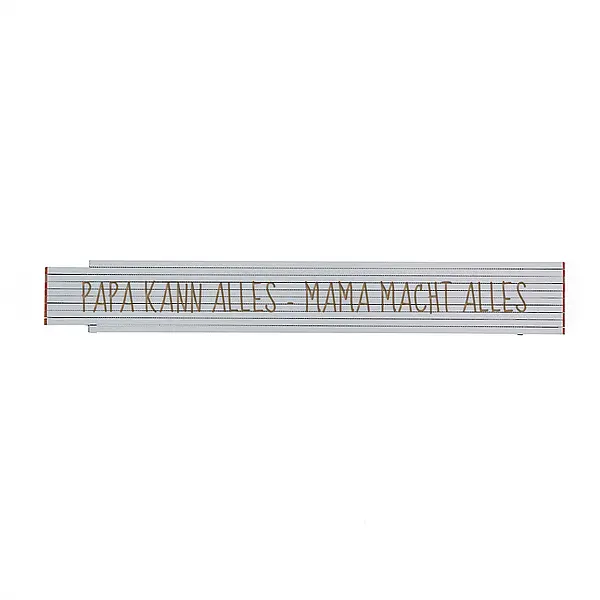 Zollstock mit Spruch – Papa kann alles, Mama macht alles