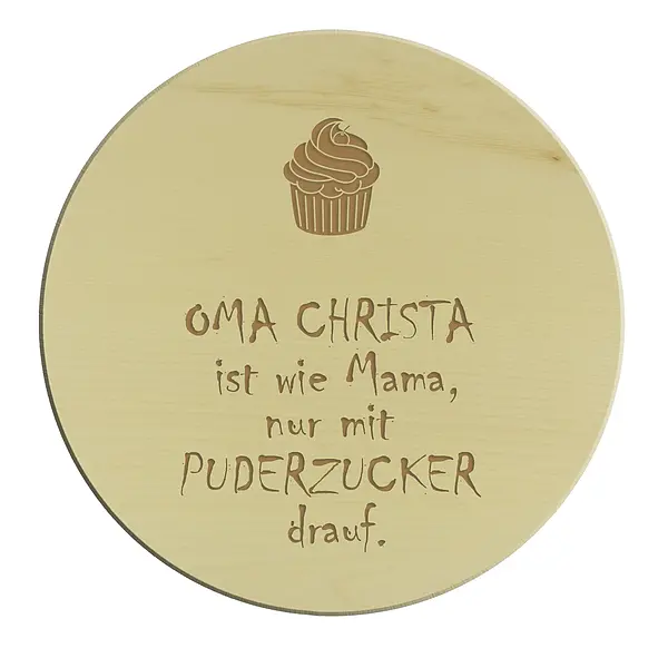 Geschenkidee für die Oma – rundes Schneidebrett