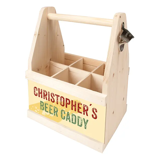 Beer Caddy mit Name – ein Geschenk für Männer