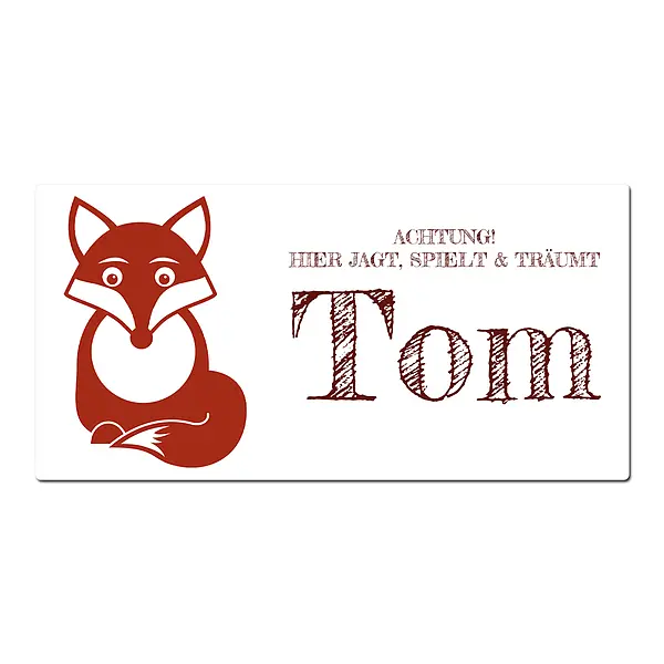 Geschenk zur Einschulung – Schild 20 x 10 cm mit Wunschtext und Symbolauswahl – für Jungen