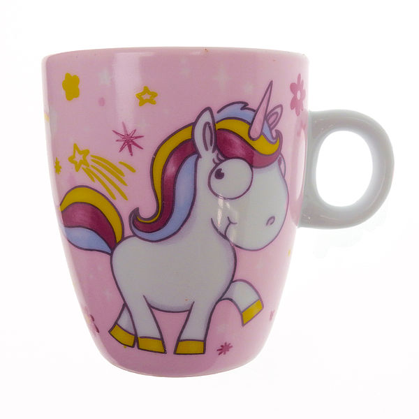 Tasse mit Einhornmotiv rosa