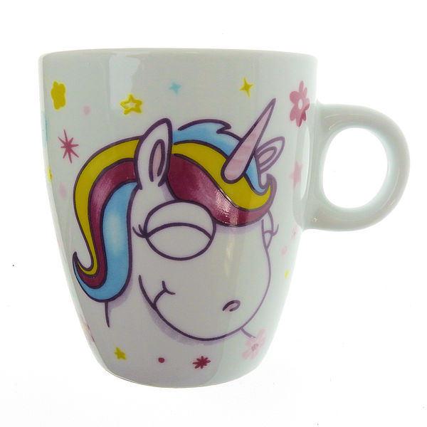 Kaffeebecher mit Einhorn weiß